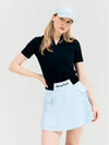 Golf Wide Banding Flare Skirt Sky - HENRY STUART - BALAAN 1