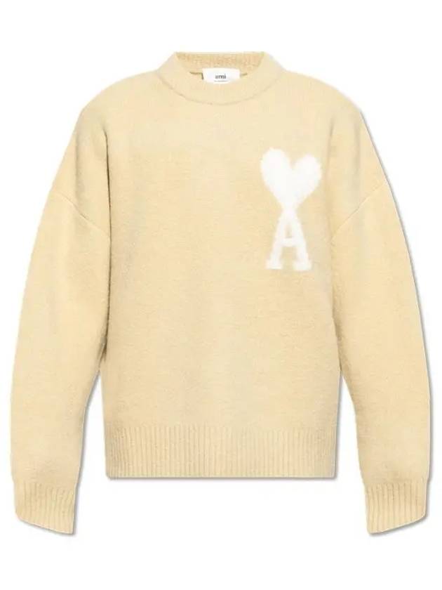 De Coeur Intarsia Knit Top Light Yellow - AMI - BALAAN 2