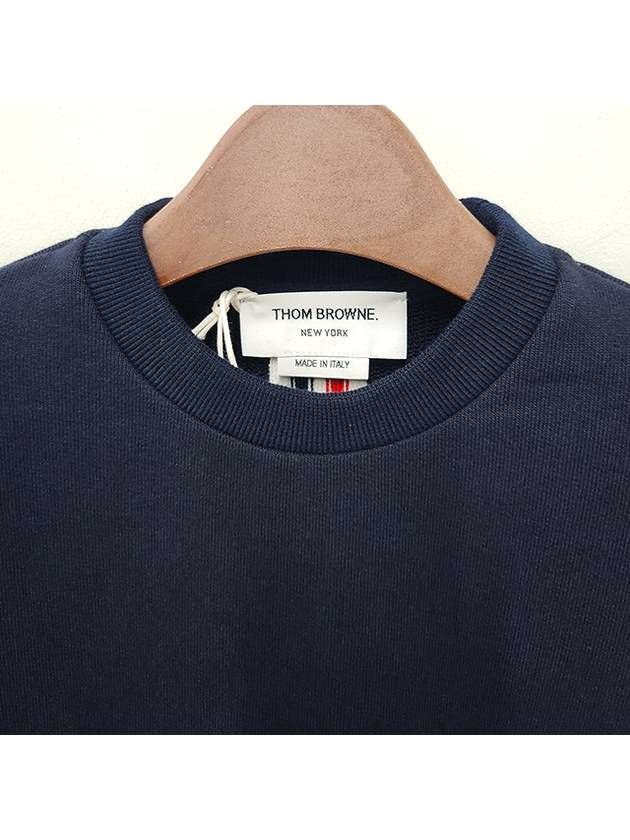 Center Back RWB Stripe Classic Loopback Crewneck Sweatshirt Navy - THOM BROWNE - BALAAN 5