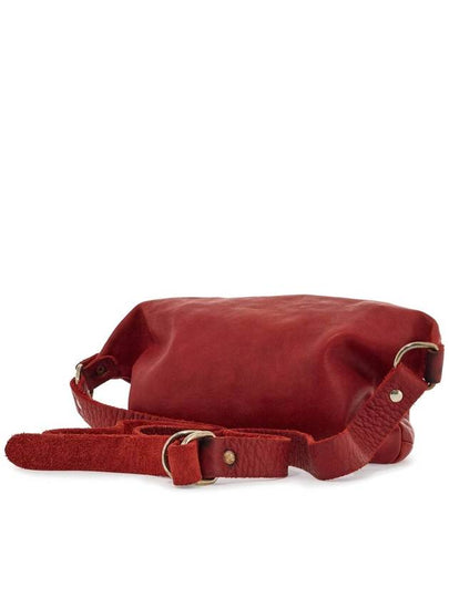 medium red horse leather fanny pack with adjustable shoulder strap - GUIDI - BALAAN 2