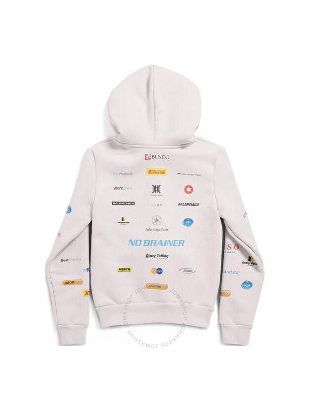 Business English Zip-Up Hoodie Offwhite - BALENCIAGA - BALAAN 3