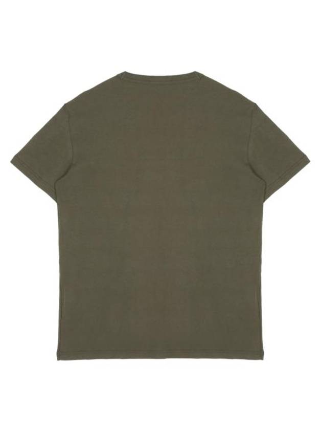 Cotton Crew Neck Short Sleeve T-Shirt Military Green - TOM FORD - BALAAN 3