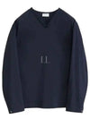 V-Neck Long Sleeve T-Shirt Indigo - LEMAIRE - BALAAN 2