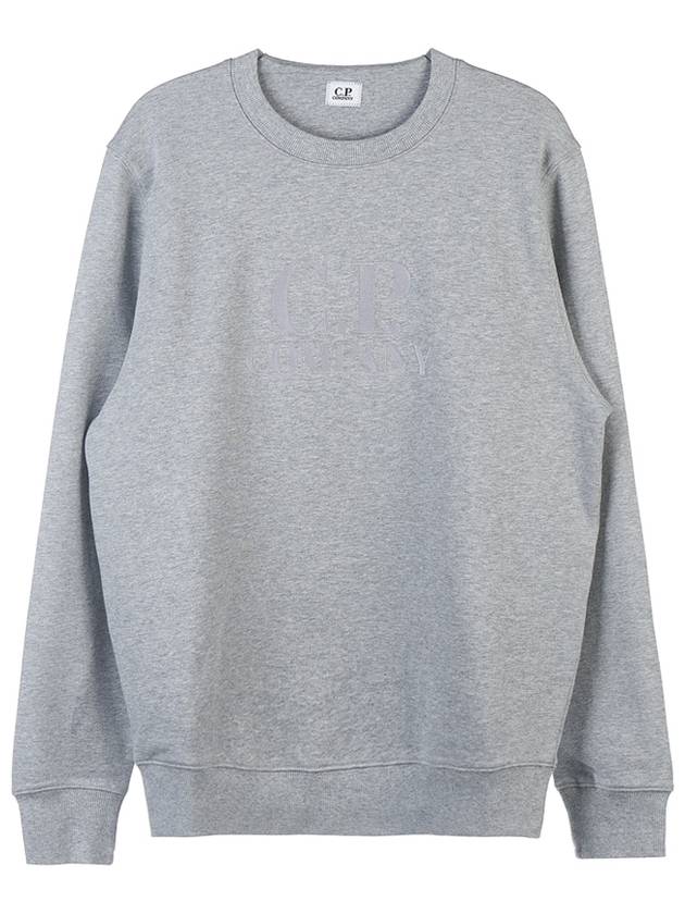 Diagonal Fleece Tonal Logo Sweatshirt Grey - CP COMPANY - BALAAN 11