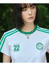 Double Tape Short Sleeve T Shirt White Green - THE GREEN LAB - BALAAN 2