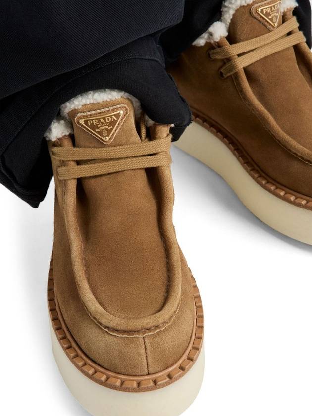 suede chukka winter boots cinnamon - PRADA - BALAAN 13