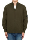 Lambswool GRS Zipped Cardigan Green - CP COMPANY - BALAAN 3