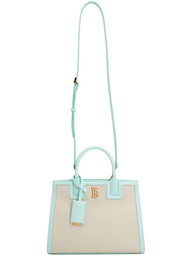 Mini Frances Canvas Tote Bag Mint - BURBERRY - BALAAN 8