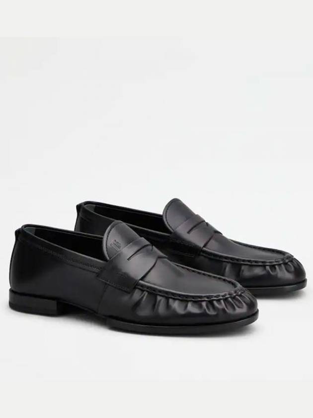 Smooth Calf Leather Loafers Black - TOD'S - BALAAN 2