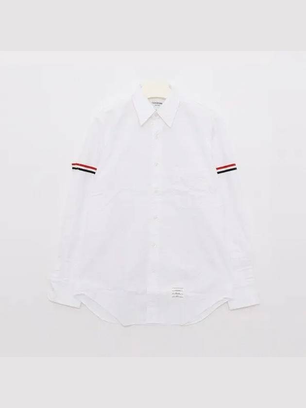 Armband Oxford Long Sleeve Shirt White - THOM BROWNE - BALAAN 2