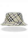 Light Gray Vintage Check Embroidery Logo Bucket Hat 8085725 A3888 - BURBERRY - BALAAN 1