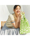 tote bag grid green - PLEATSMAMA - BALAAN 2