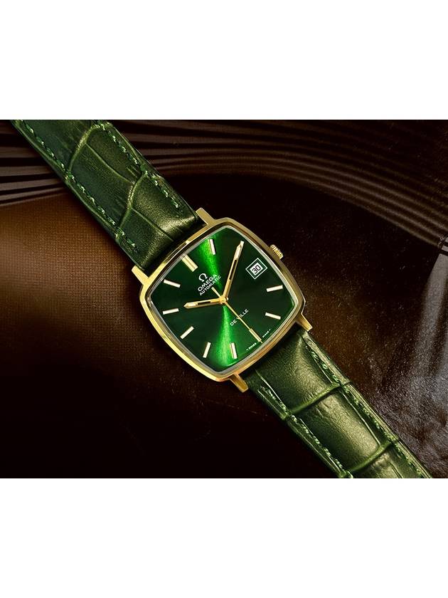 Deville Rare Green Dial Cal 1010 18KGP Men s Automatic Watch - OMEGA - BALAAN 3