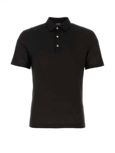 Ermenegildo Zegna straight hem wool polo shirt 270540 - ERMENEGILDO ZEGNA - BALAAN 1