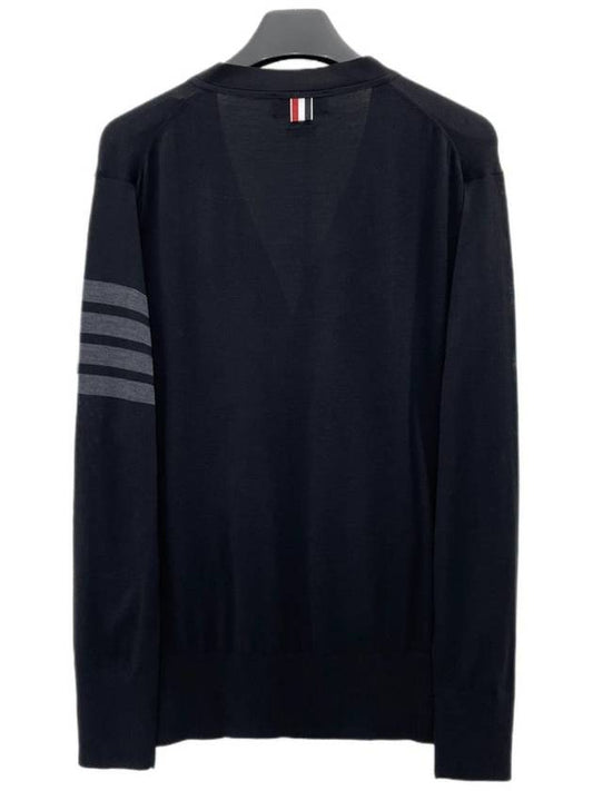 Diagonal armband wool cardigan MKC002 001 - THOM BROWNE - BALAAN 2