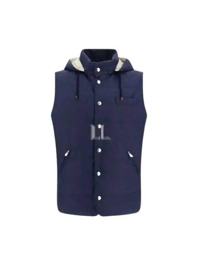 Hooded Padded Vest Navy - BRUNELLO CUCINELLI - BALAAN 2