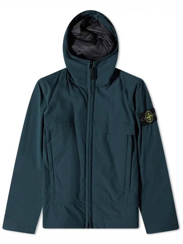 Men's Soft Shell Pure Insulation Technology Primaloft Hooded Jacket Green - STONE ISLAND - BALAAN 1