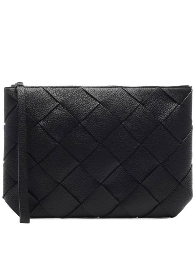 Intrecciato Clutch Bag Black - BOTTEGA VENETA - BALAAN 3