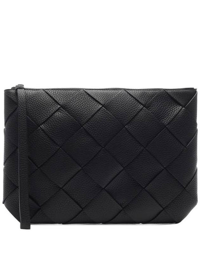 Intrecciato Clutch Bag Black - BOTTEGA VENETA - BALAAN 2