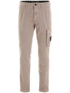 Men's Waffen Patch Old Dyed Treatment Cargo Pants Beige - STONE ISLAND - BALAAN.
