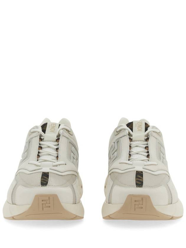 Fester Trainer Nubuck Leather Low Top Sneakers White - FENDI - BALAAN 6