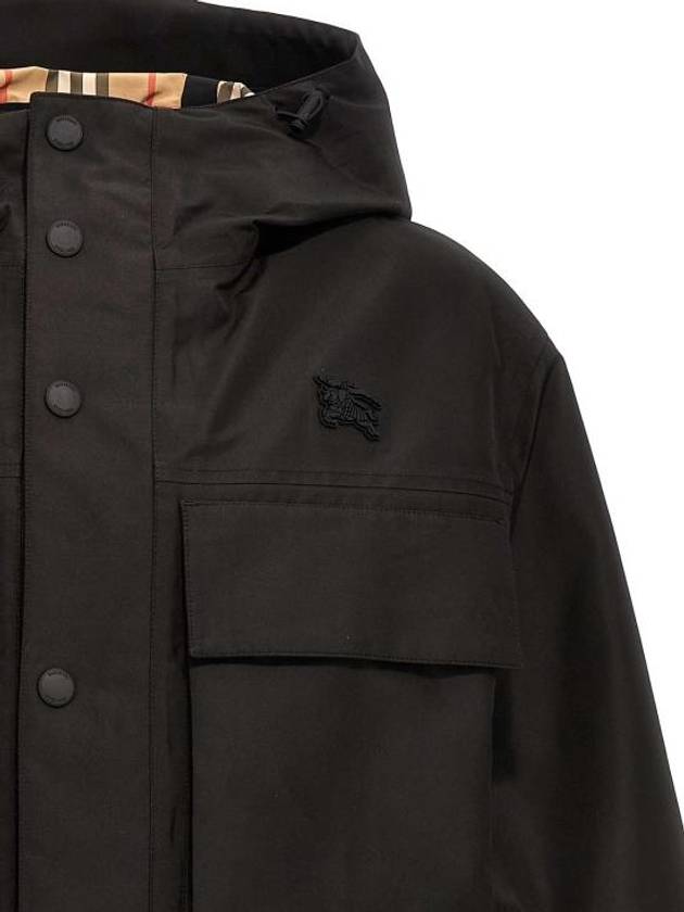 Patch Pocket Parka Black - BURBERRY - BALAAN 4