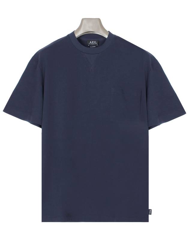 Johnny Organic Cotton Short Sleeve T-shirt Blue - A.P.C. - BALAAN 2