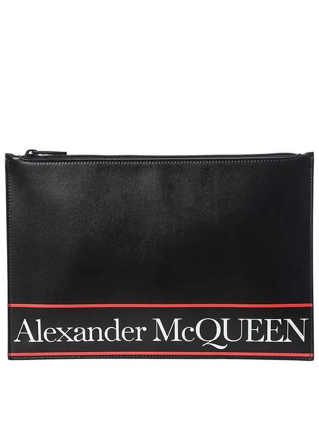 Logo Clutch Bag Black - ALEXANDER MCQUEEN - BALAAN 2