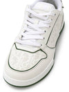 One Oblique Perforated Calfskin Low Top Sneakers White Green - DIOR - BALAAN 8