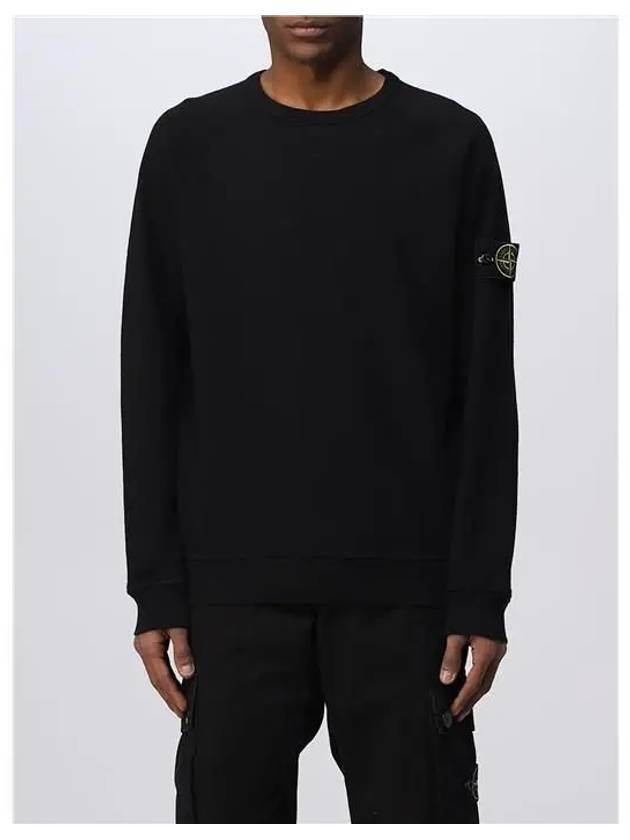 OLD Treatment Wappen Patch Crew Neck Sweatshirt Black - STONE ISLAND - BALAAN 5