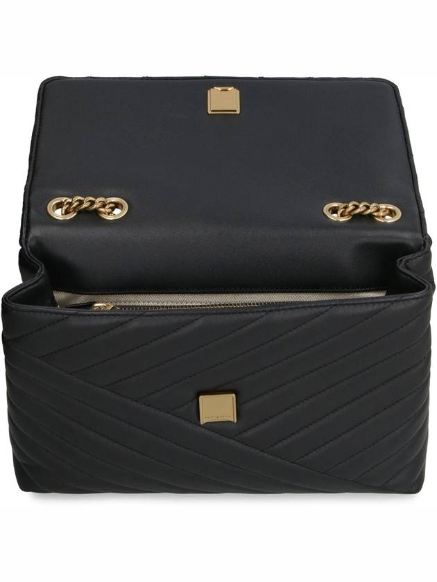 Kira Chevron Convertible Shoulder Bag Black - TORY BURCH - BALAAN 6