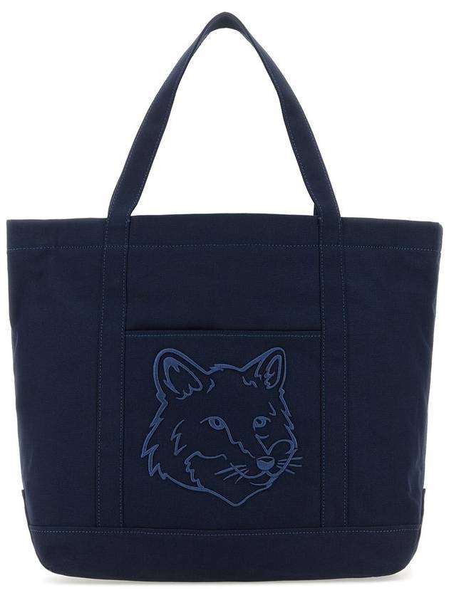 Fox Head Large Tote Bag Navy - MAISON KITSUNE - BALAAN 5