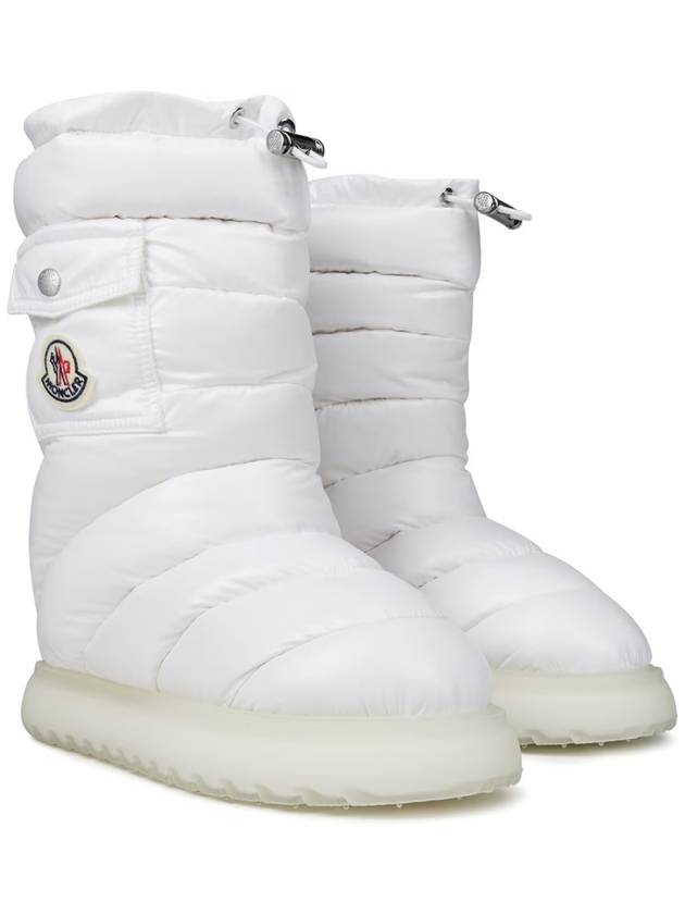 Gaia Logo Patch Pocket Padded Winter Boots White - MONCLER - BALAAN 3