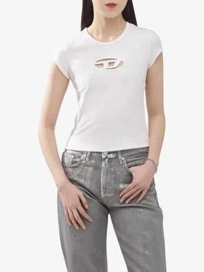 T Angie Peekaboo Logo Short Sleeve T-Shirt White - DIESEL - BALAAN 2