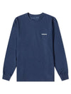 Women's Classic Graphic Logo Cotton Long Sleeve T-Shirt Blue - PATAGONIA - BALAAN 1