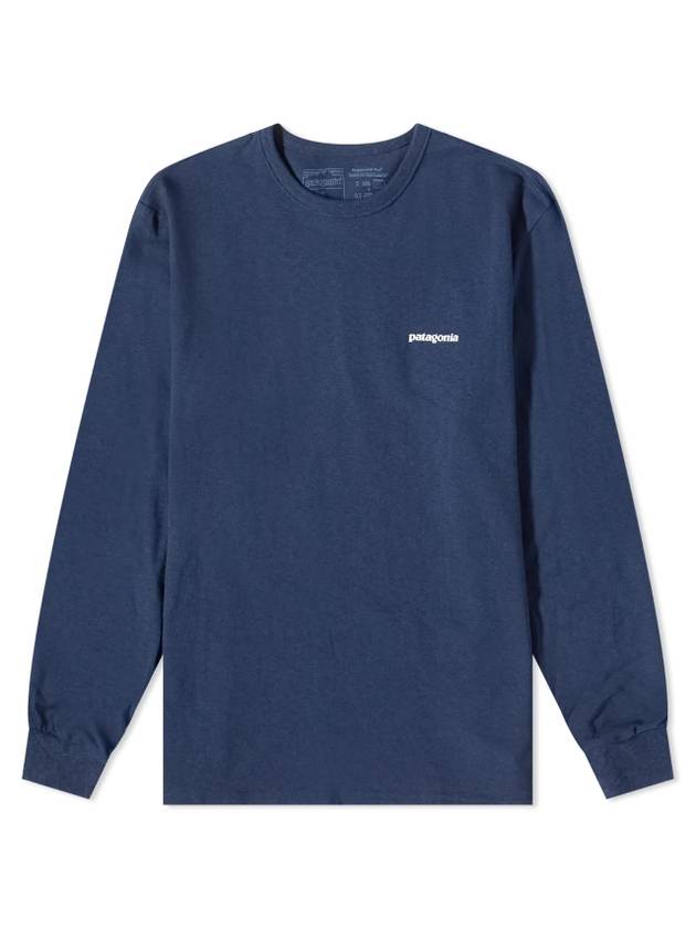 Women's Classic Graphic Logo Cotton Long Sleeve T-Shirt Blue - PATAGONIA - BALAAN 1
