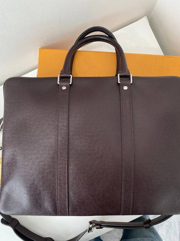 Taiga leather Forte Voyage PM business briefcase - LOUIS VUITTON - BALAAN 4