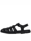 Triangle Logo Fisherman Rubber Sandals Black - PRADA - BALAAN 3