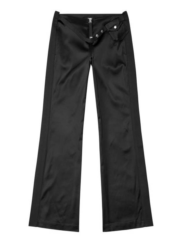 P Stella Stretch Satin Straight Pants Black - DIESEL - BALAAN 2