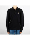 Fox Head Patch Half Zipper Sweatshirt Black - MAISON KITSUNE - BALAAN 3