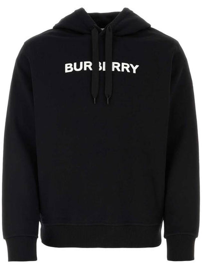 Cotton Hoodie Black - BURBERRY - BALAAN 2