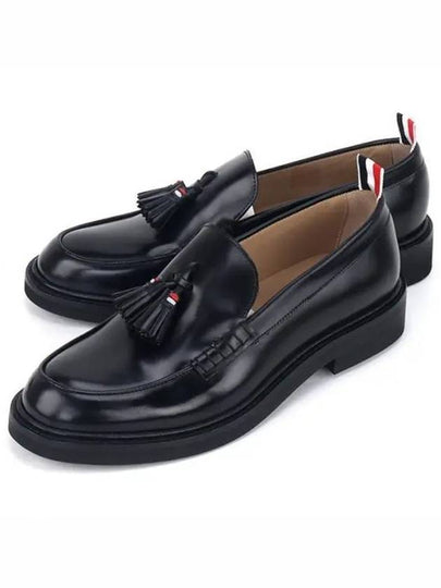 Spazzolato Tassel Leather Loafers Black - THOM BROWNE - BALAAN 2