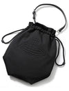 Drawstring Re Nylon Pouch Shoulder Bag Black - VIVIENNE WESTWOOD - BALAAN 4