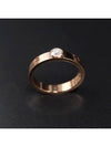 Women s Cartier N4250100 18K Pink Gold LOVE Solitaire 1 Point Diamond Wedding Band Ring No 56 gt Gangbuk used luxury goods - CARTIER - BALAAN 5