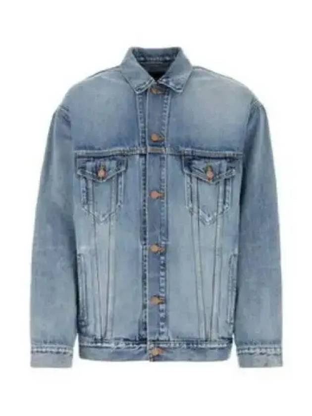 Back Spray Logo Denim Jacket Blue - BALENCIAGA - BALAAN 2