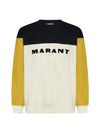 Afton Logo Cotton Sweatshirt Yellow - ISABEL MARANT - BALAAN 1