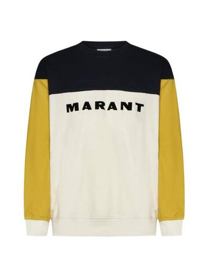 Afton Logo Cotton Sweatshirt Yellow - ISABEL MARANT - BALAAN 2