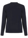 Fox Head Patch Adjusted Round Neck Cardigan Navy - MAISON KITSUNE - BALAAN 4