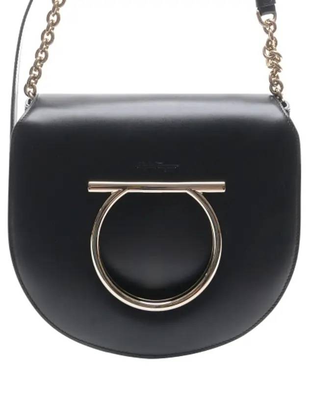 Salvatore Gancini Bella Large Cross Bag Black - SALVATORE FERRAGAMO - BALAAN.