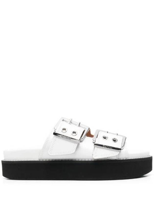 Buckle Slipper Slippers White - GANNI - BALAAN 1